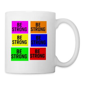 Be Strong Color Block Typography - Mug - white - Right