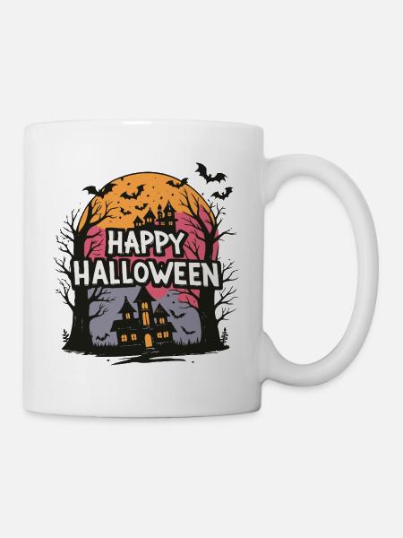 Halloween-Spukfantasie - Tasse - Weiß