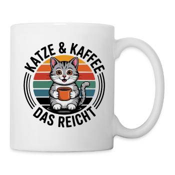 Kitten Coffee Retro Print - Mug - white - Right