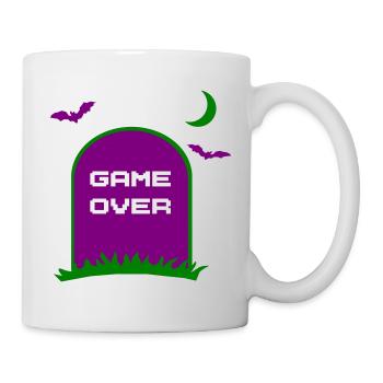 Game Over Halloween Gravestone - Mug - white - Right