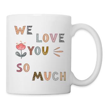 We love you so much flowers - Mug - white - Right