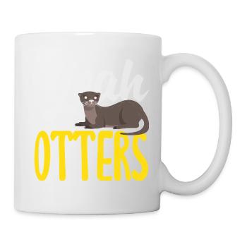 Ja Seeotter Cartoon - Tasse - Weiß - Rechts