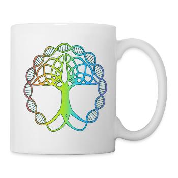 Strange multicolored tree - Mug - white - Right