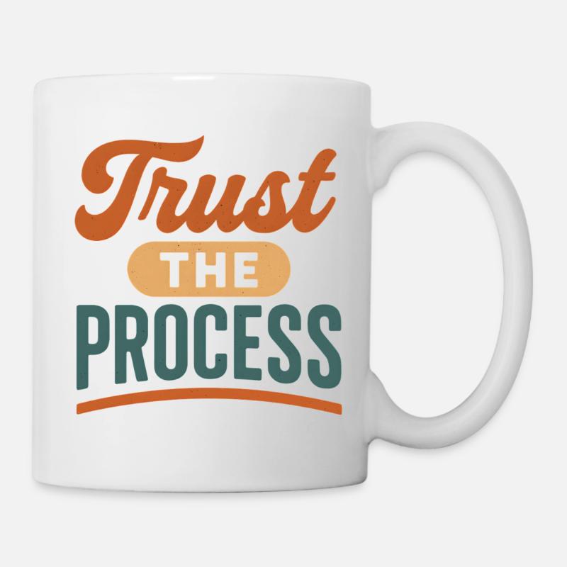 Trust the Process Retro Print - Tasse - Weiß