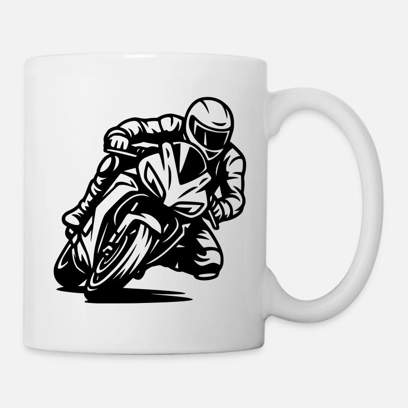 Motorrad - Tasse - Weiß