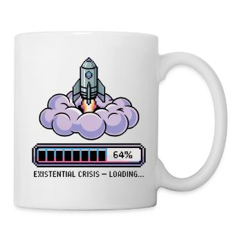 Digital Retro – Existential Crisis – Loading... - Mug - white - Right
