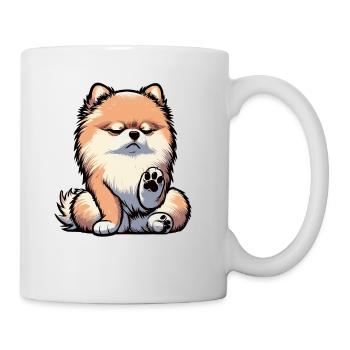 Talk to the Paw Pomeranian Pomeranian Pomeranian Spitz Dog - Mug - white - Right