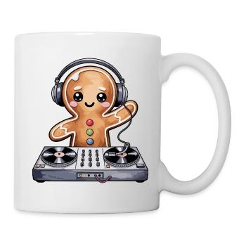 KeksDJ mit Kopfhörer - Tasse - Weiß - Rechts