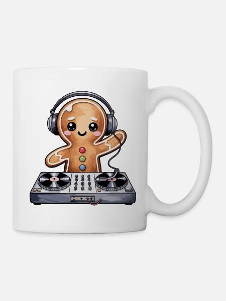 KeksDJ mit Kopfhörer - Tasse - Weiß
