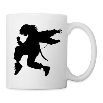 Breakdance B-Girl Silhouette in Action - Mug - white - Right