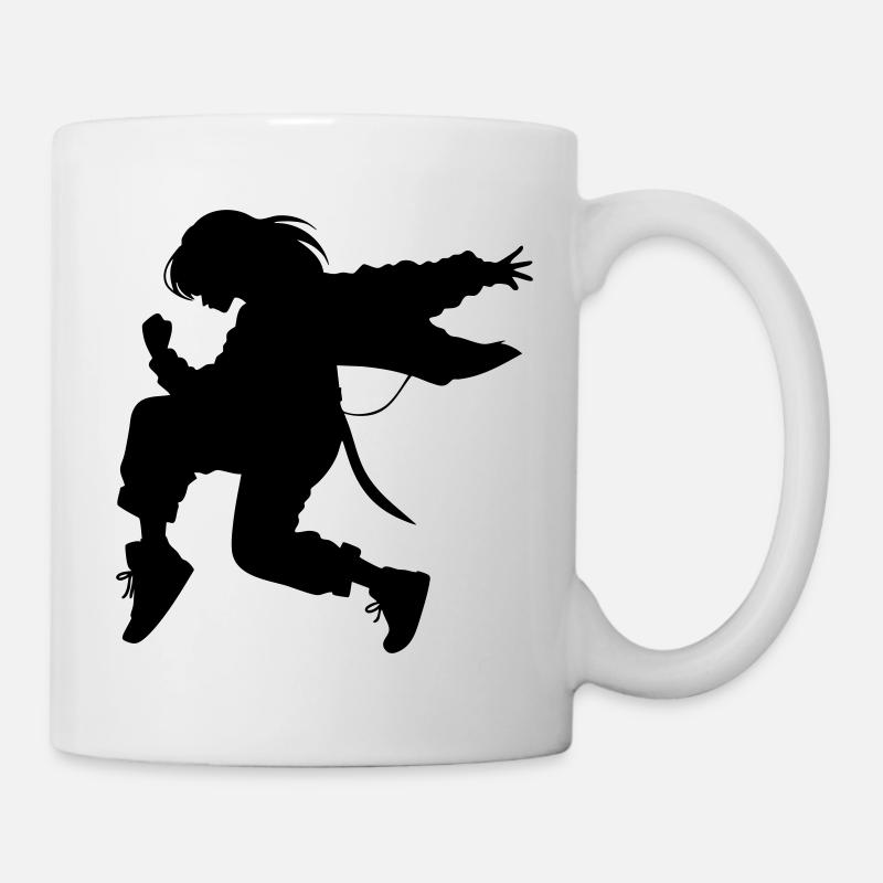 Breakdance B-Girl Silhouette en action - Mug blanc - blanc