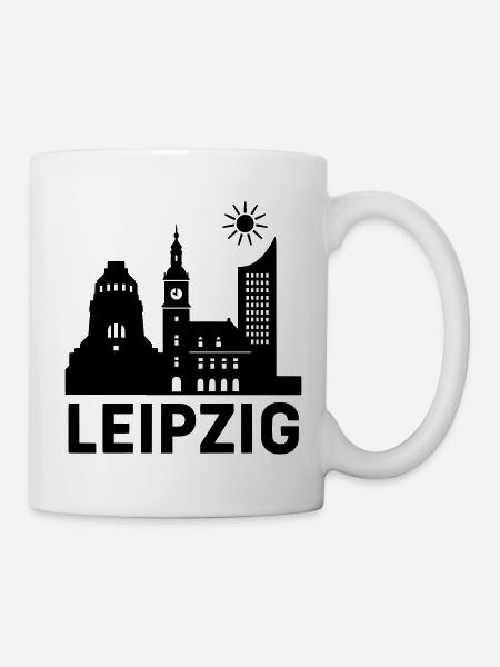 leipzig silhouette - Tasse - Weiß