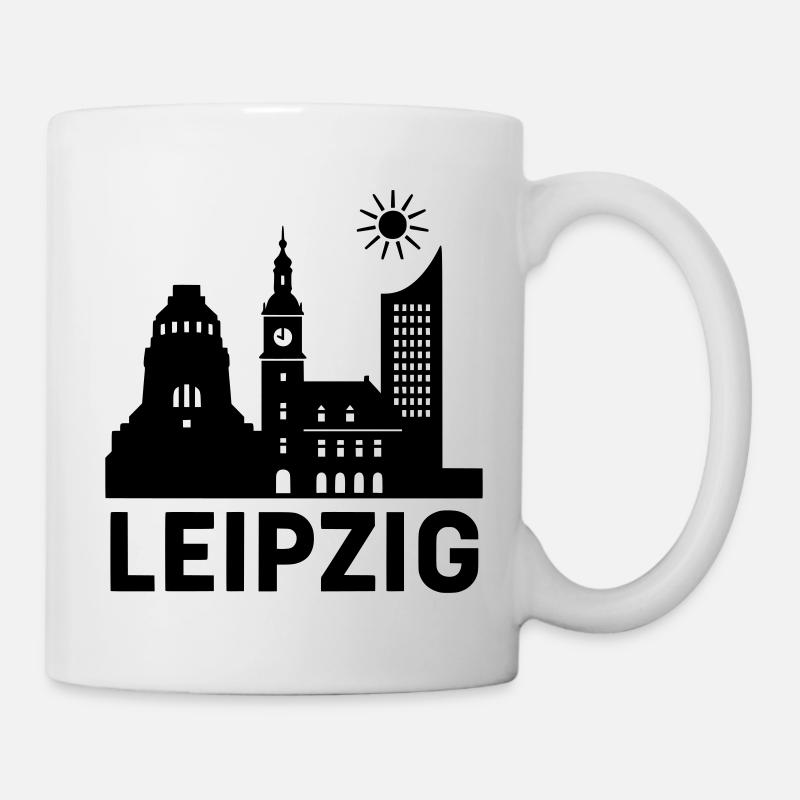 leipzig silhouette - Tasse - Weiß