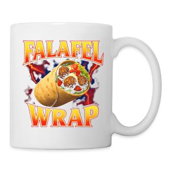 Falafel Wrap Nourriture préférée Drôle Oblique Fal des années 90 - Mug blanc - blanc - Droite