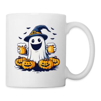 Halloween Ghost Ghost Beer Alcohol Funny - Mug - white - Right