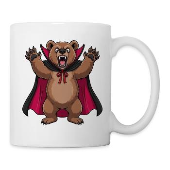 Cute Halloween Vampire Bear Cartoon Monster - Mug - white - Right