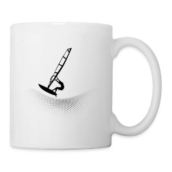 Véliplanchistes sur les vagues de points - Mug blanc - blanc - Droite