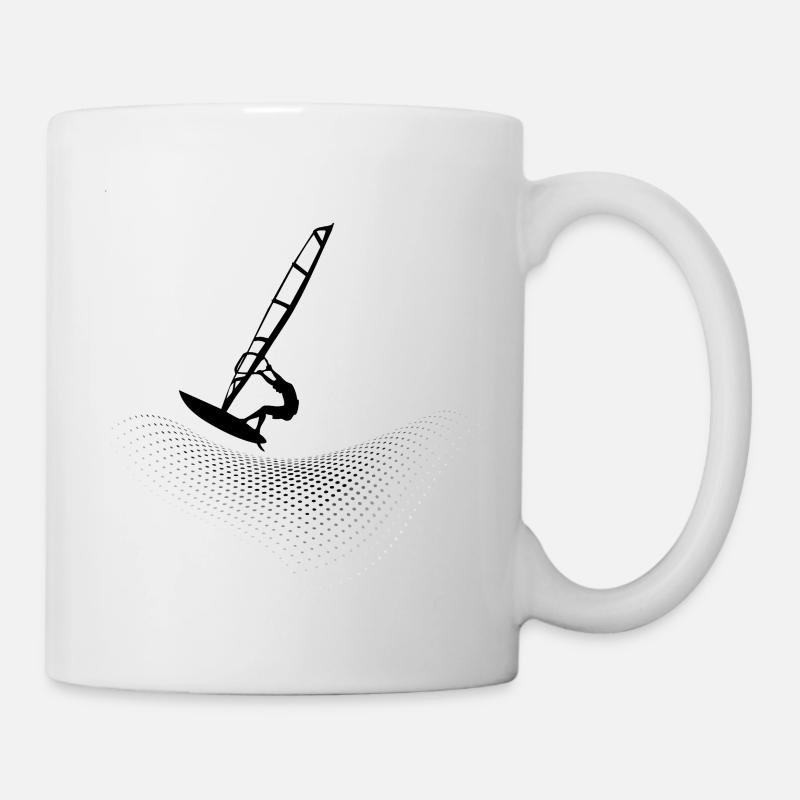 Windsurfers on points wave - Mug - white