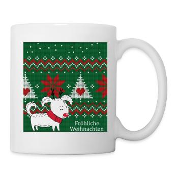 Fröhliche Weihnachten - Tasse - Weiß - Rechts