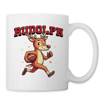 Rudolph le renne Football américain - Mug blanc - blanc - Droite