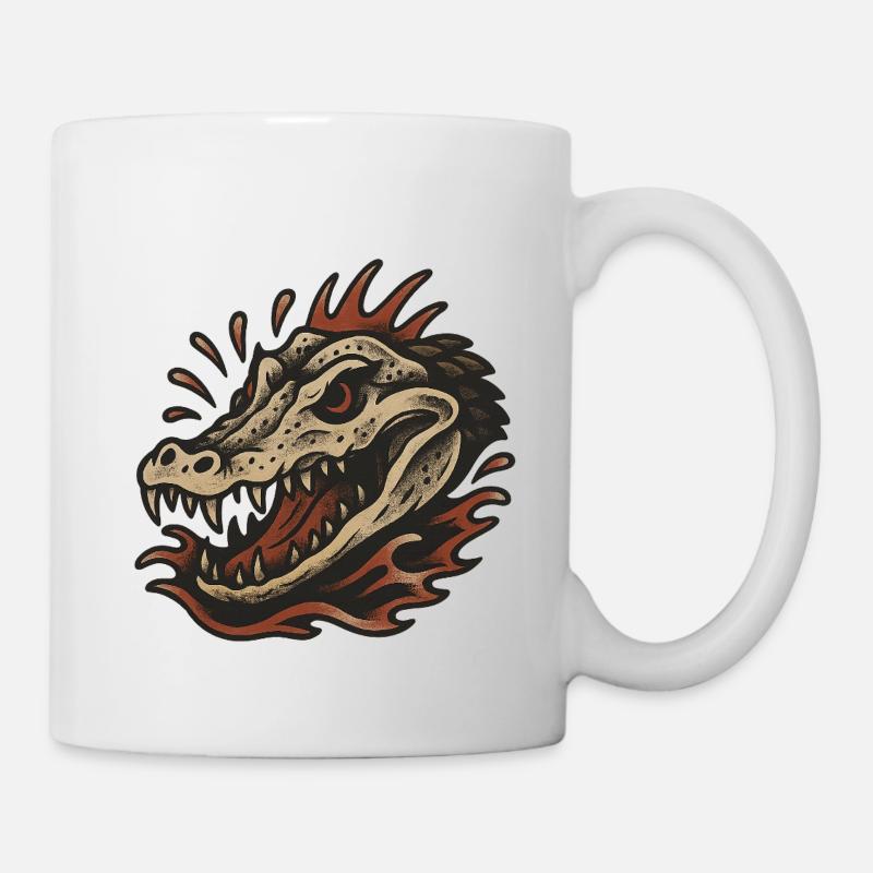 Crâne d’alligator - Mug blanc - blanc