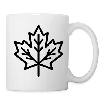Ahornblatt - Tasse - Weiß - Rechts