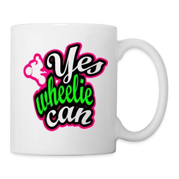  Wheelie Streetstyle Design - Tasse - Weiß - Rechts