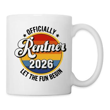Rentner 2026 Retro Patch Frührente Abschlußparty - Tasse - Weiß - Rechts