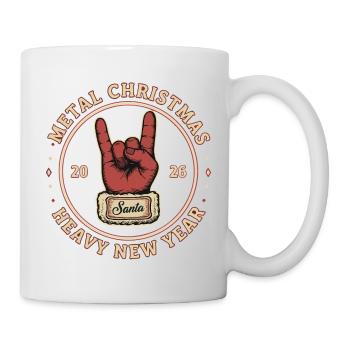 Metal Weihnachten 2026 Hornhand Logo - Tasse - Weiß - Rechts