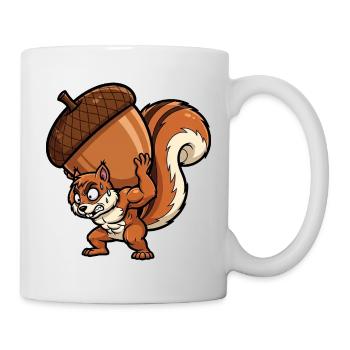 Eichhörnchen Workout Fitness Bodybuilding Gym  - Tasse - Weiß - Rechts