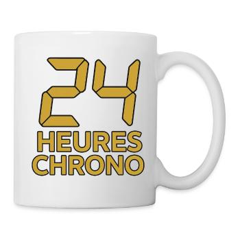 Design T-Shirt 24 Stunden Serie + Tassen, Taschen - Tasse - Weiß - Rechts