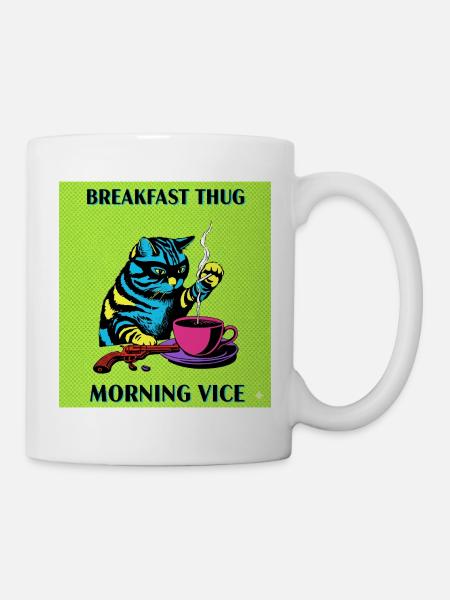 Breakfast Thug Morning Vice - Tasse - Weiß