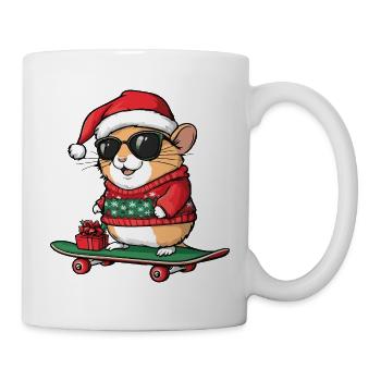 Hamster Weihnachten Lustig - Tasse - Weiß - Rechts