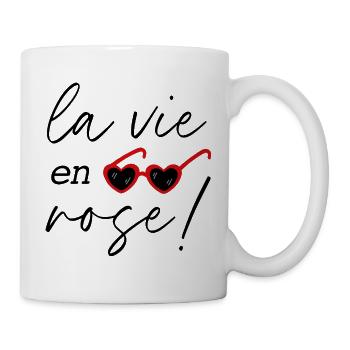 "La vie en rose" - Mug - white - Right