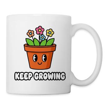Continuez à faire pousser un pot de fleurs - Mug blanc - blanc - Droite