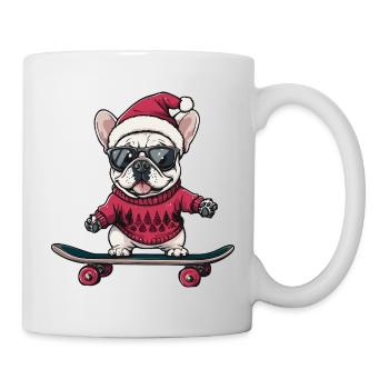Buldog Français Chien Noël Drôle - Mug blanc - blanc - Droite