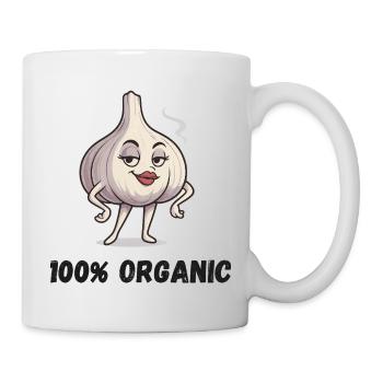 Knoblauch Diva Pose Organic Gemüse Garlic - Tasse - Weiß - Rechts