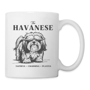 Havanese Charme Hundedesign - Tasse - Weiß - Rechts