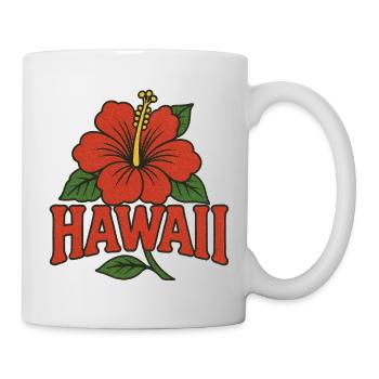 Hawaii Hibiscus Emblem - Mug - white - Right