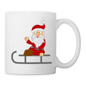 Santa Claus on the sleigh - Mug - white - Right