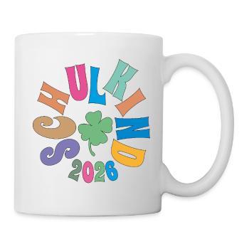 Schulkind 2026  Kleeblatt - Tasse - Weiß - Rechts