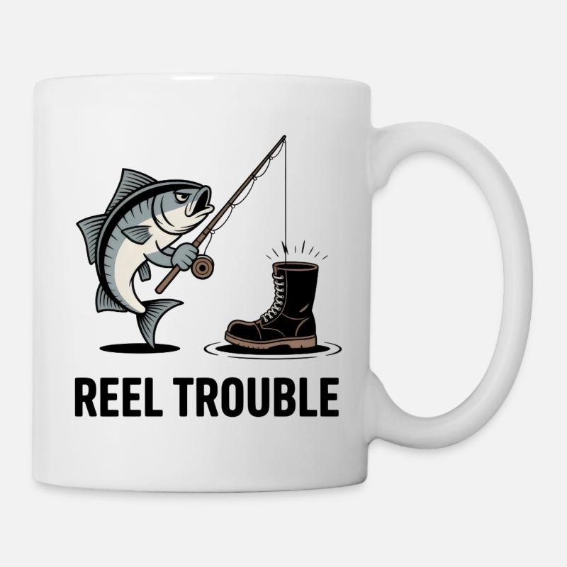 Reel Trouble – Fishy Fail Vibes - Mug blanc - blanc