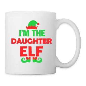 Tochter Elf Weihnachten T-Shirt - Tasse - Weiß - Rechts