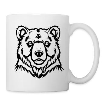Bär Bärenkopf Bären T-shirt Geschenk - Tasse - Weiß - Rechts