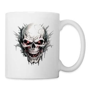 crâne squelette moto motard gang - Mug blanc - blanc - Droite