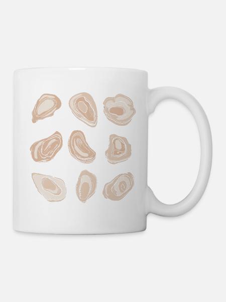 Austern - Tasse - Weiß