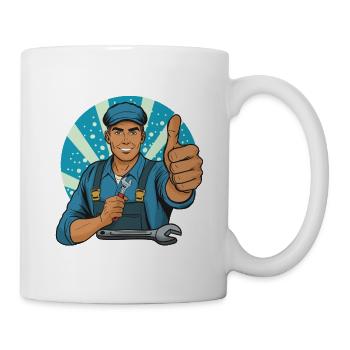 Craftsman Thumbs Up Illustration - Mug - white - Right