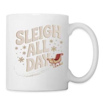 Traîneau toute la journée Vintage Snowflakes - Mug blanc - blanc - Droite