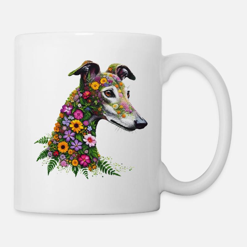 Galgo Wildblumen Nr1 - Tasse - Weiß