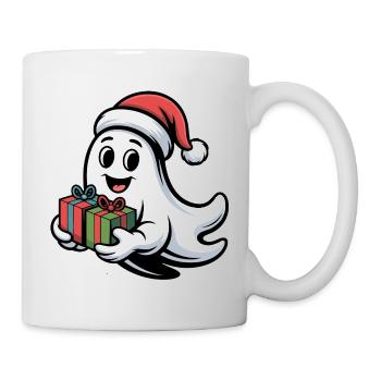 Weihnachtsgeist mit Geschenken - Tasse - Weiß - Rechts